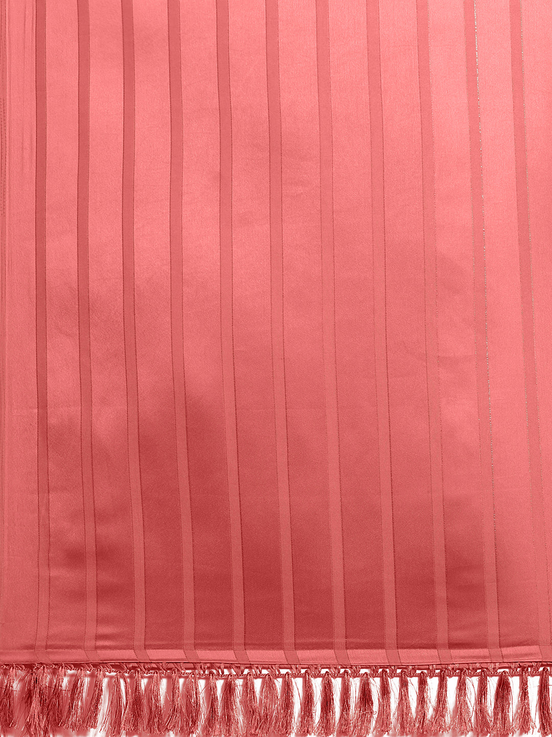 Pastel Pink Lucex Striped Satin Saree With Shiffli Embroidery Blouse