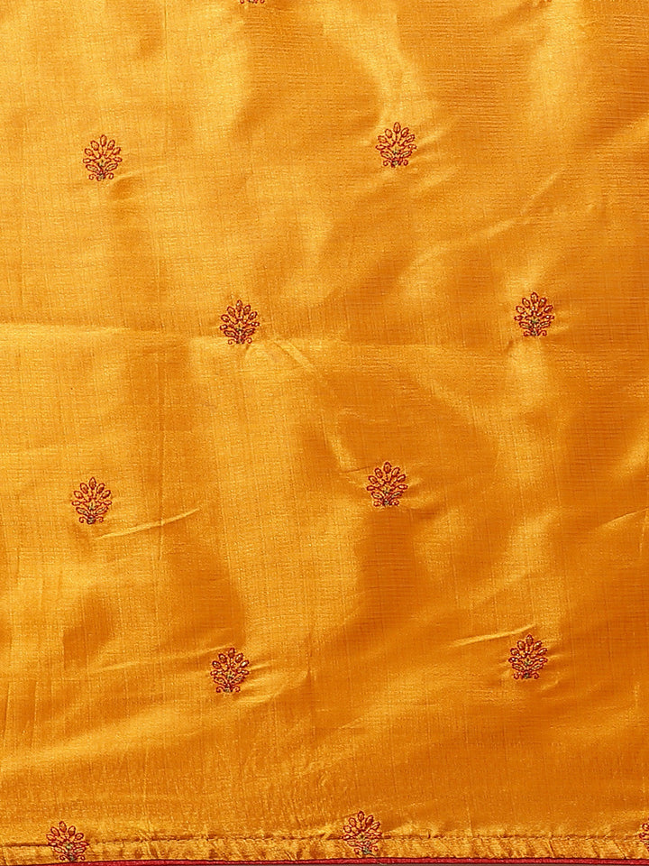 Tussar Banarasi Saree with Resham Floral Embroidery