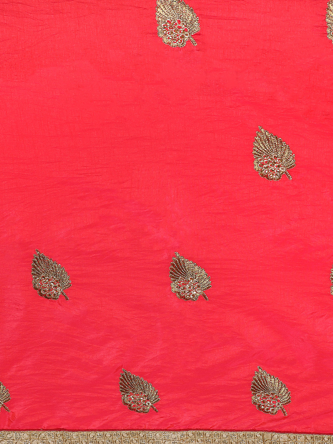 Crepe Silk Zari Embroidered Saree