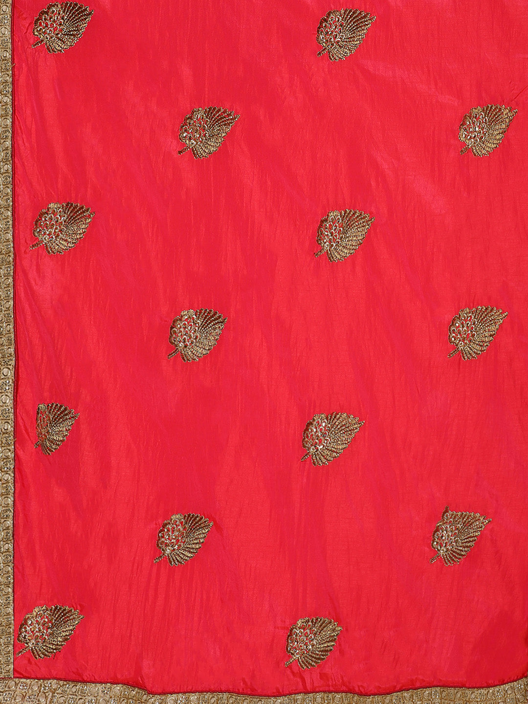 Crepe Silk Zari Embroidered Saree