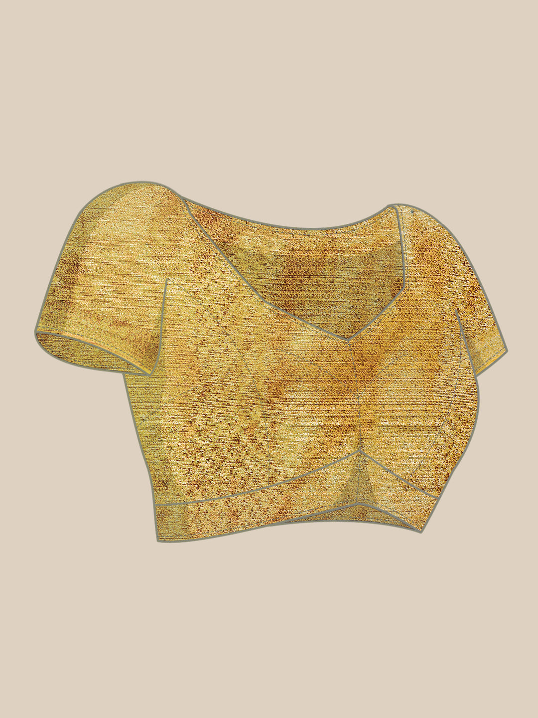 Yellow Chanderi Brocade Traditional Saree with Meenakari Floral Motifs