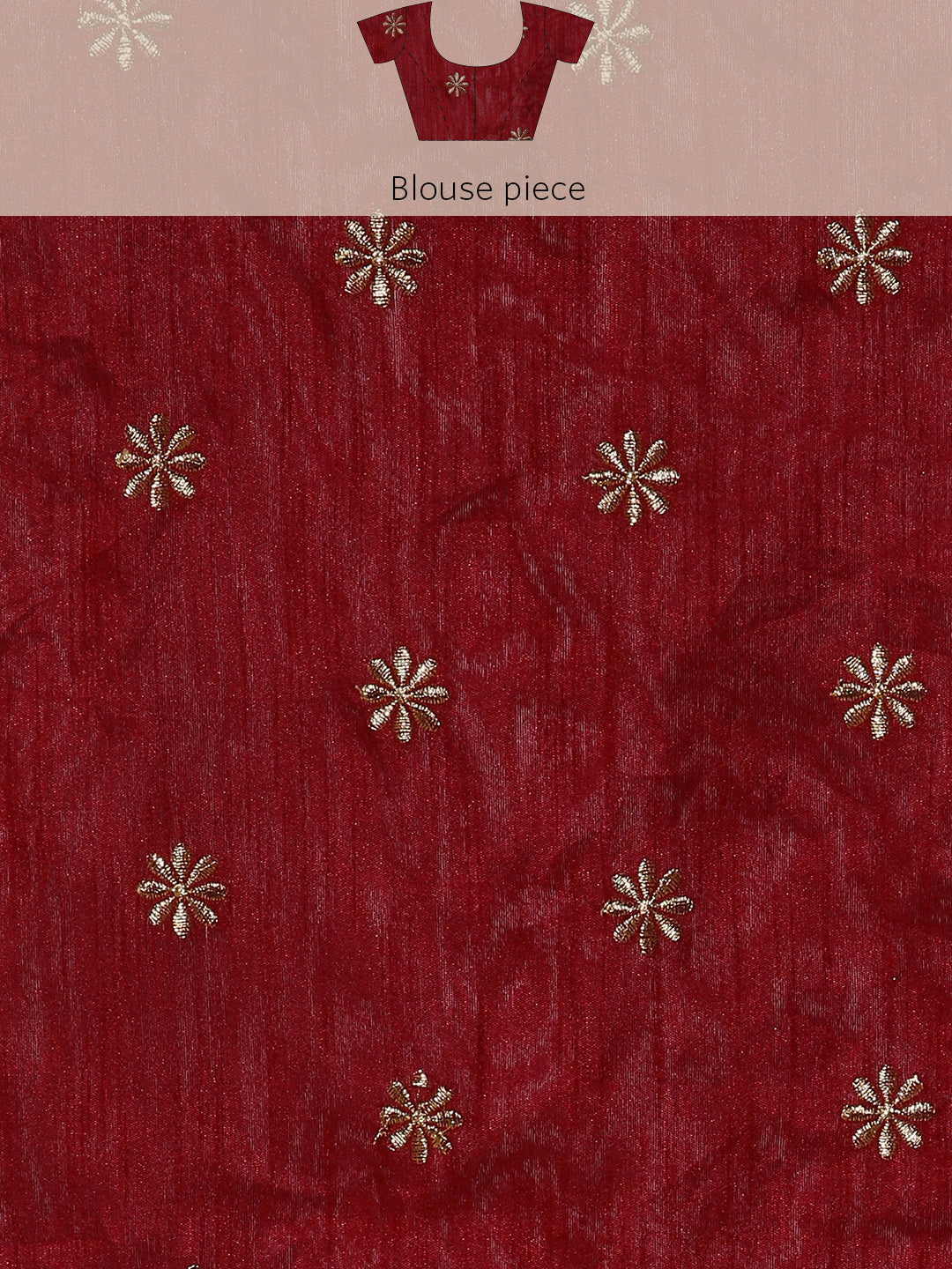 Peach Brasso Saree With Geometrical Weave pattern & Zari Embroidery