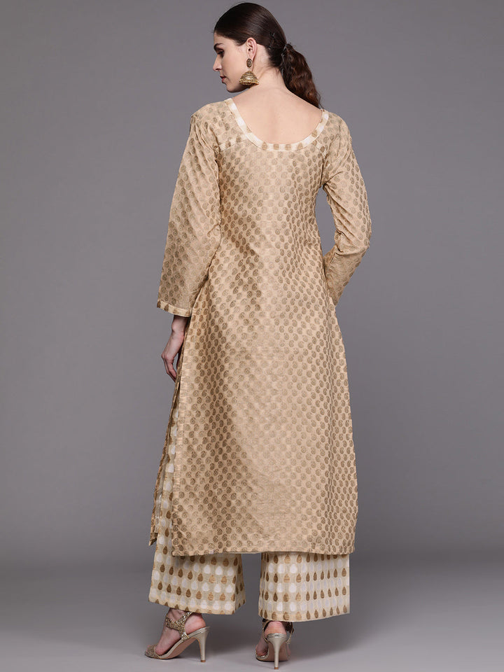 Chanderi Jacket style Kurta Pallazo Set