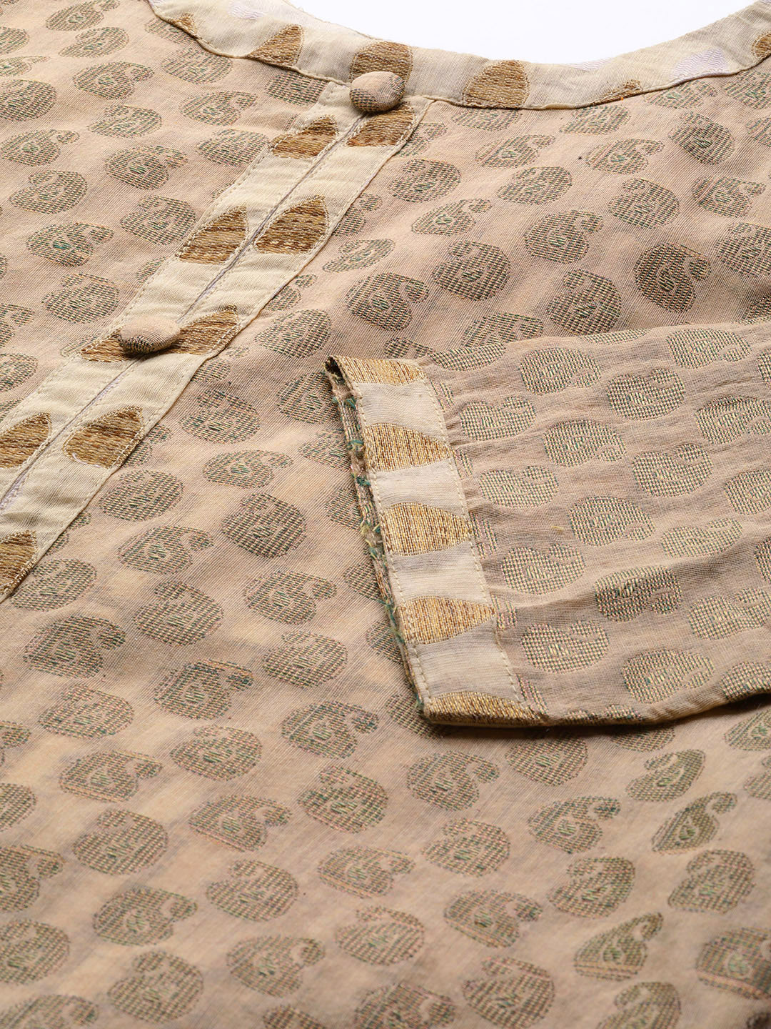 Chanderi Jacket style Kurta Pallazo Set