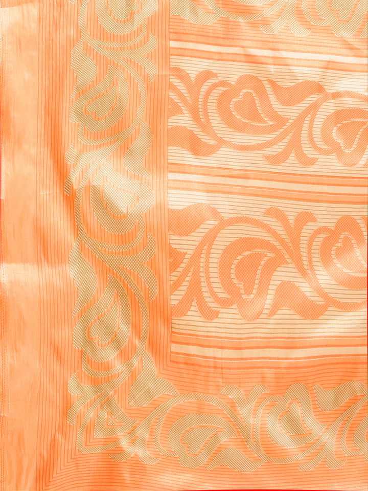 Printed Bhagalpuri Saree with Multicolor Floral and Paisley Motifs