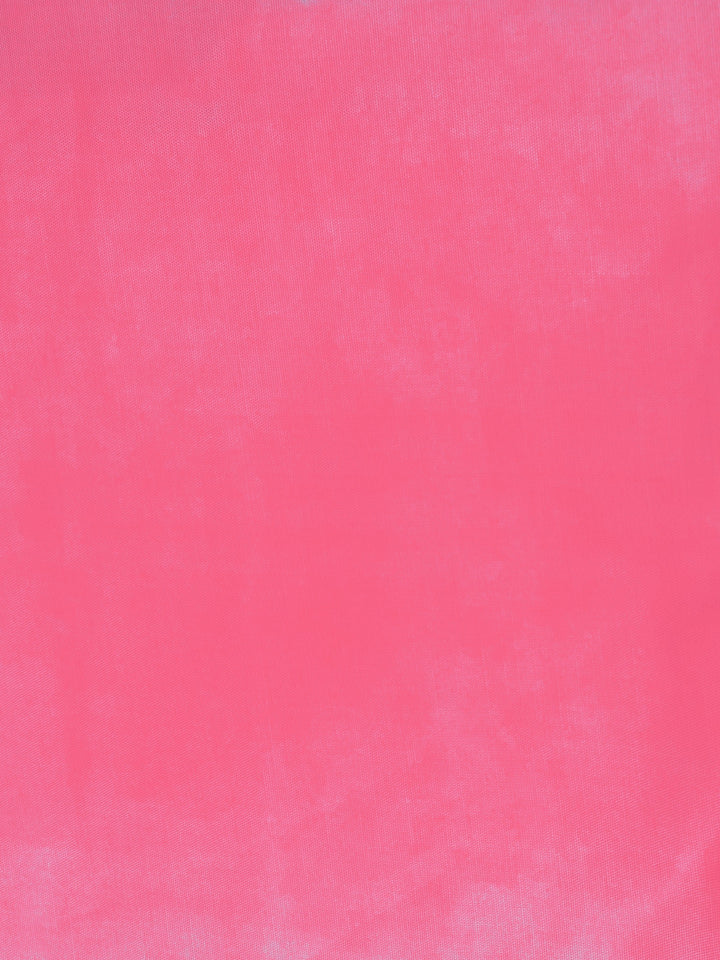 Pink Chanderi Neemzari Unstitched Material With Zari Resham Weaving