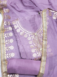 Chhabra 555 Gota Patti & Sequin Embroidered Semi-stitched Punjabi Suit Dupatta in Pastel Color