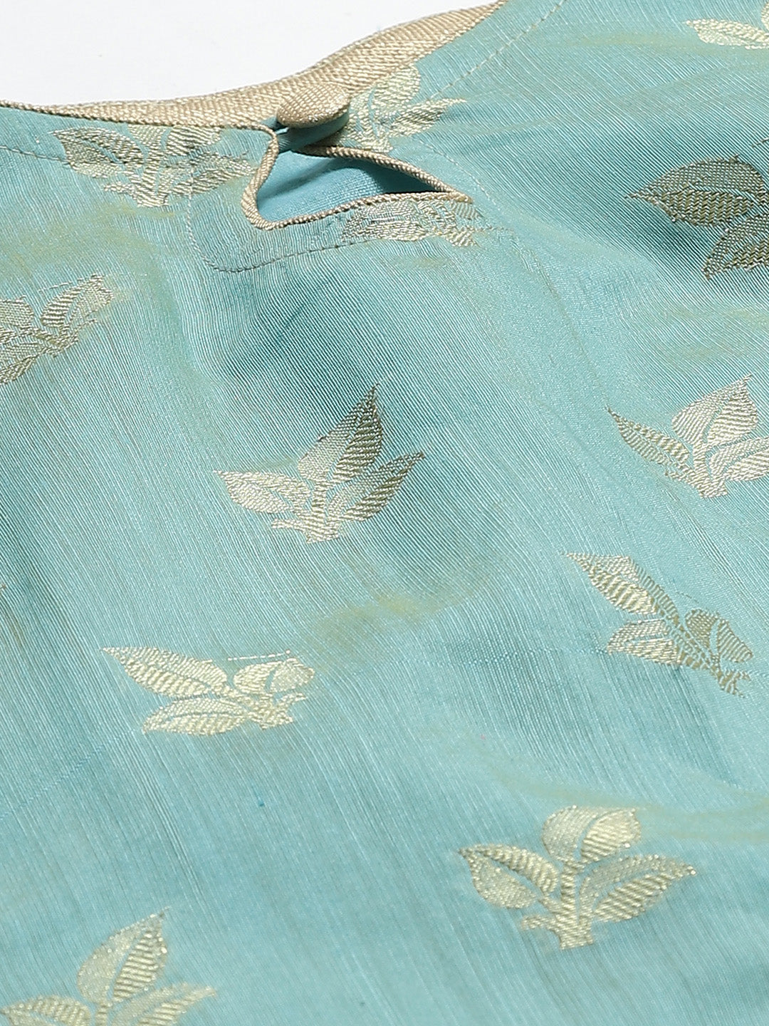 Banarasi Kurta Set with Zari meenakari Floral weaving and Handloom dupatta