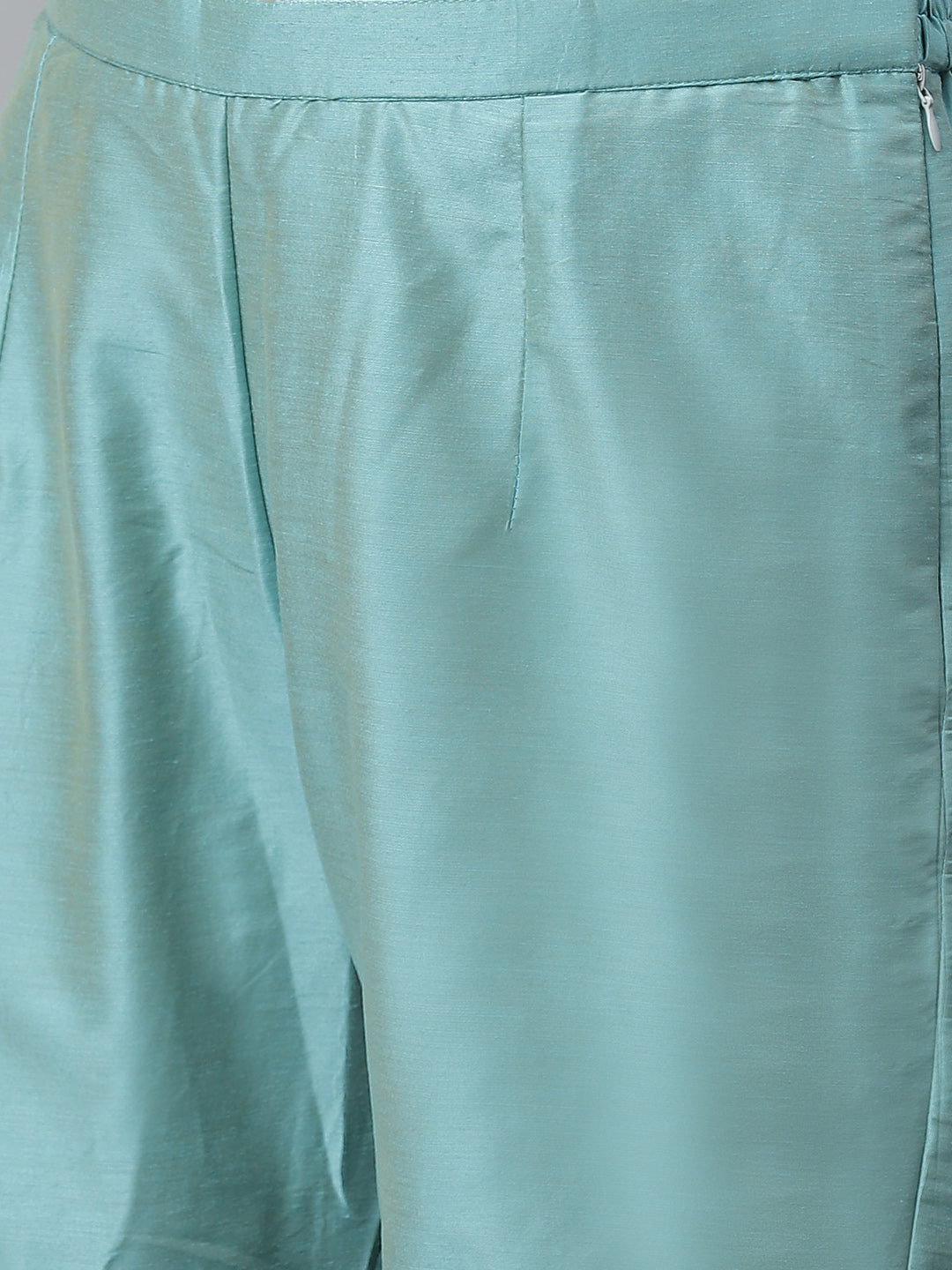 Banarasi Kurta Set with Zari meenakari Floral weaving and Handloom dupatta