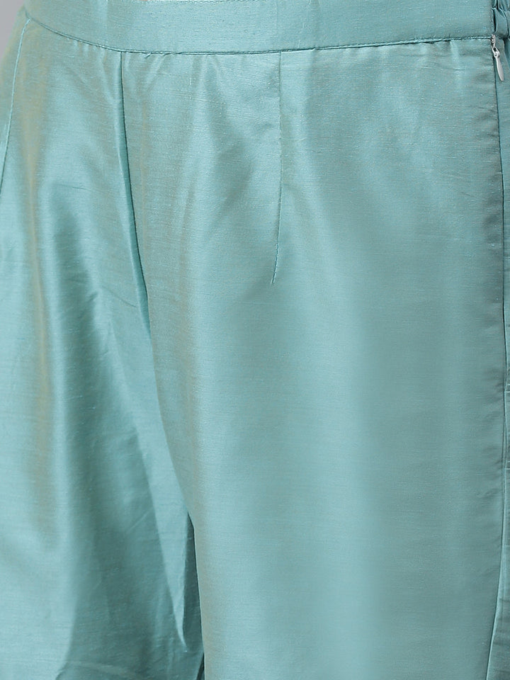 Banarasi Kurta Set with Zari meenakari Floral weaving and Handloom dupatta