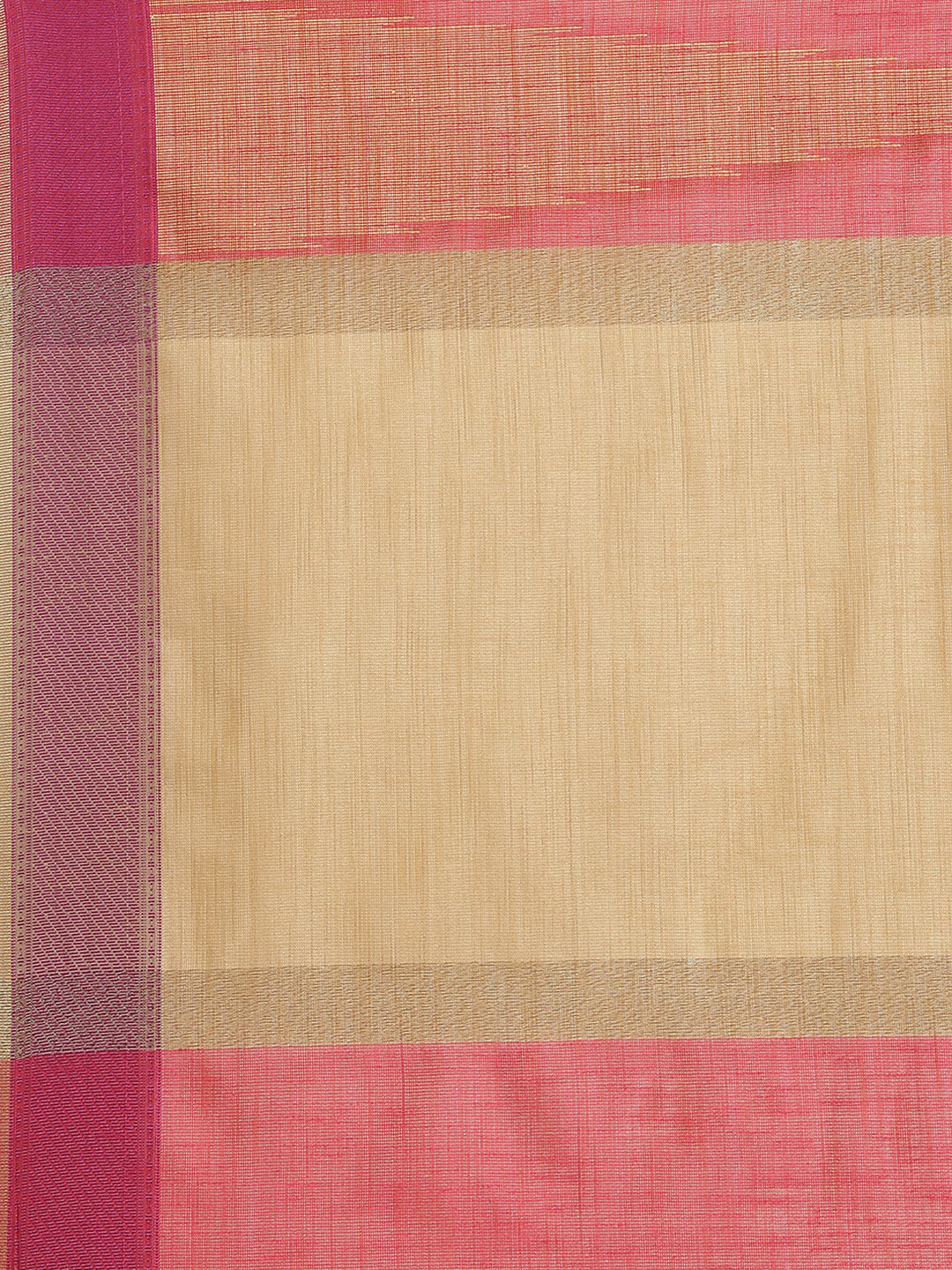 Jute Silk Gold Resham Self embossed Saree with Kanjivaram Temple Pattern & matching belt
