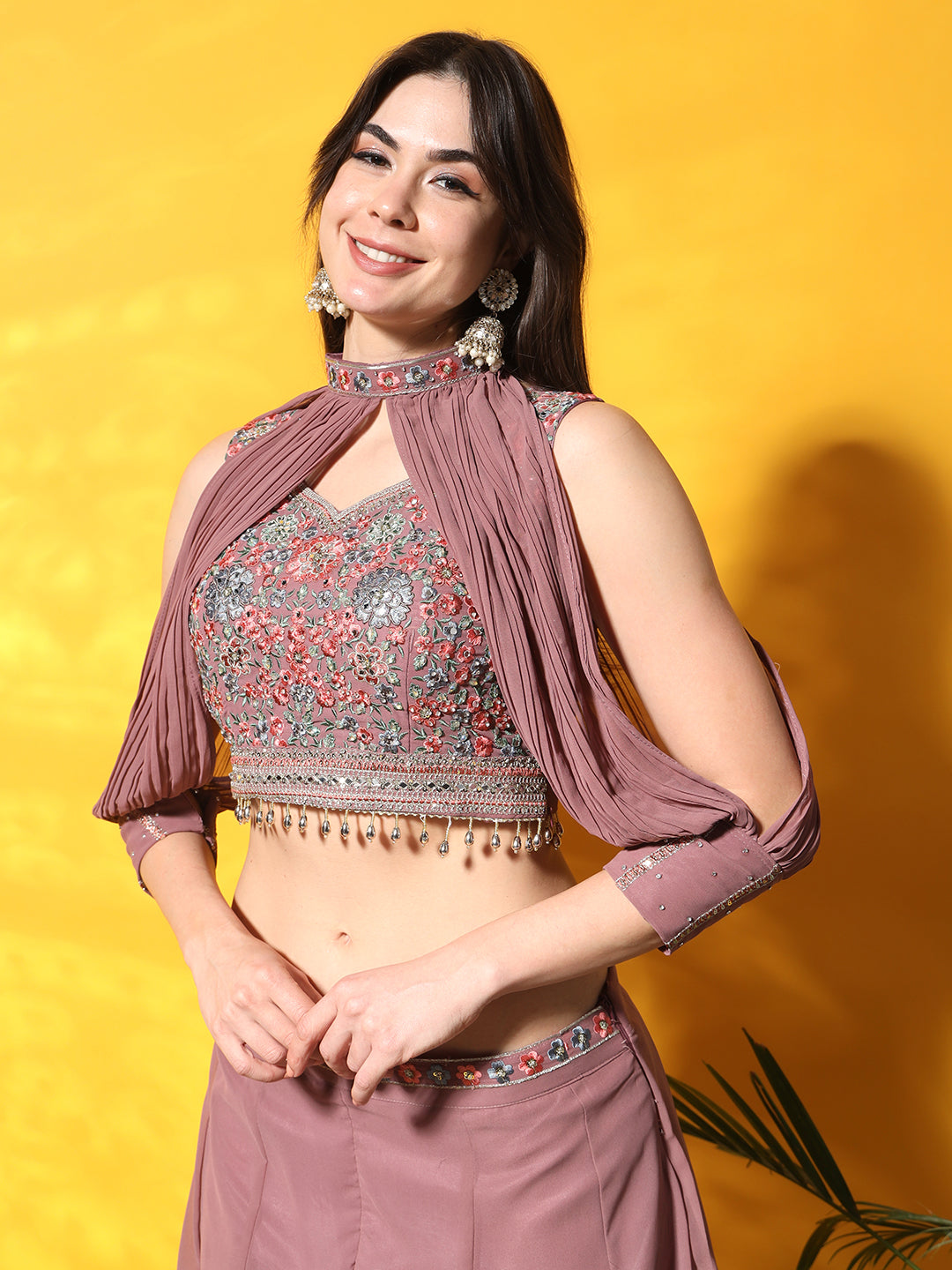 Mauve Mystique Embroidered Co-Ord Set