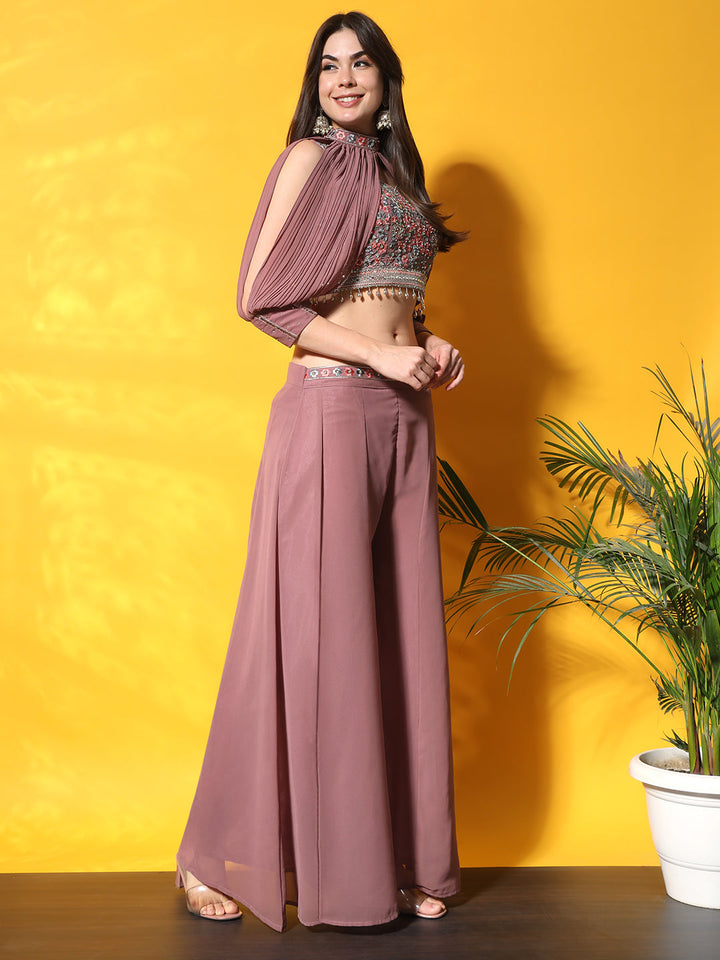 Mauve Mystique Embroidered Co-Ord Set