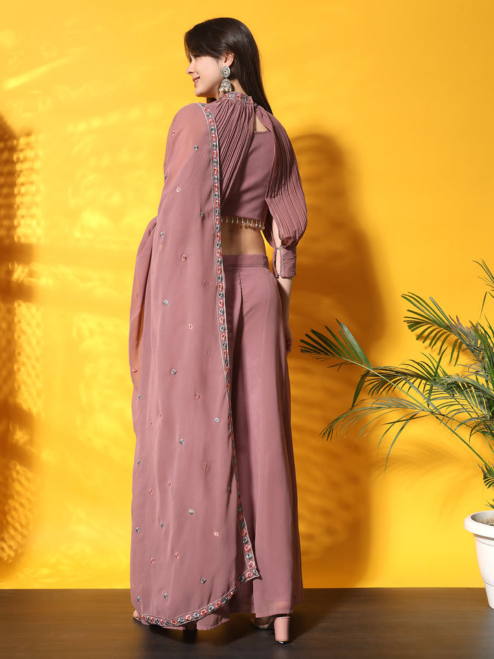 Mauve Mystique Embroidered Co-Ord Set