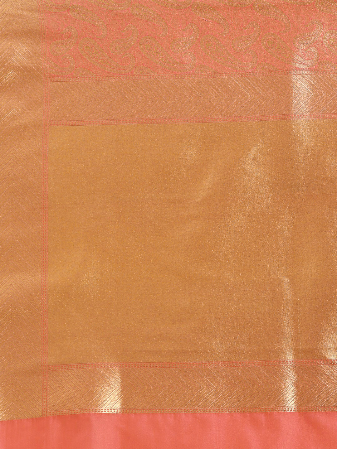Kanjiwaram inspired saree with intricate weaving in a paisley pattern