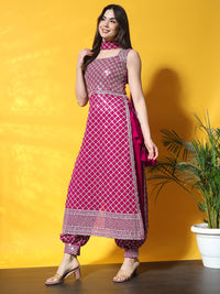 Nyraa Kurta Set with Afghan Harem Pants & Draped dupatta