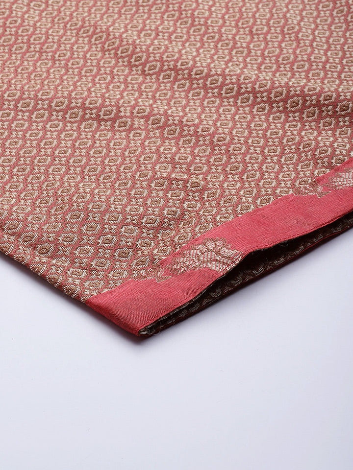 Banarasi Weaving Unstitched Suit Salwar Set With Handloom Dupatta