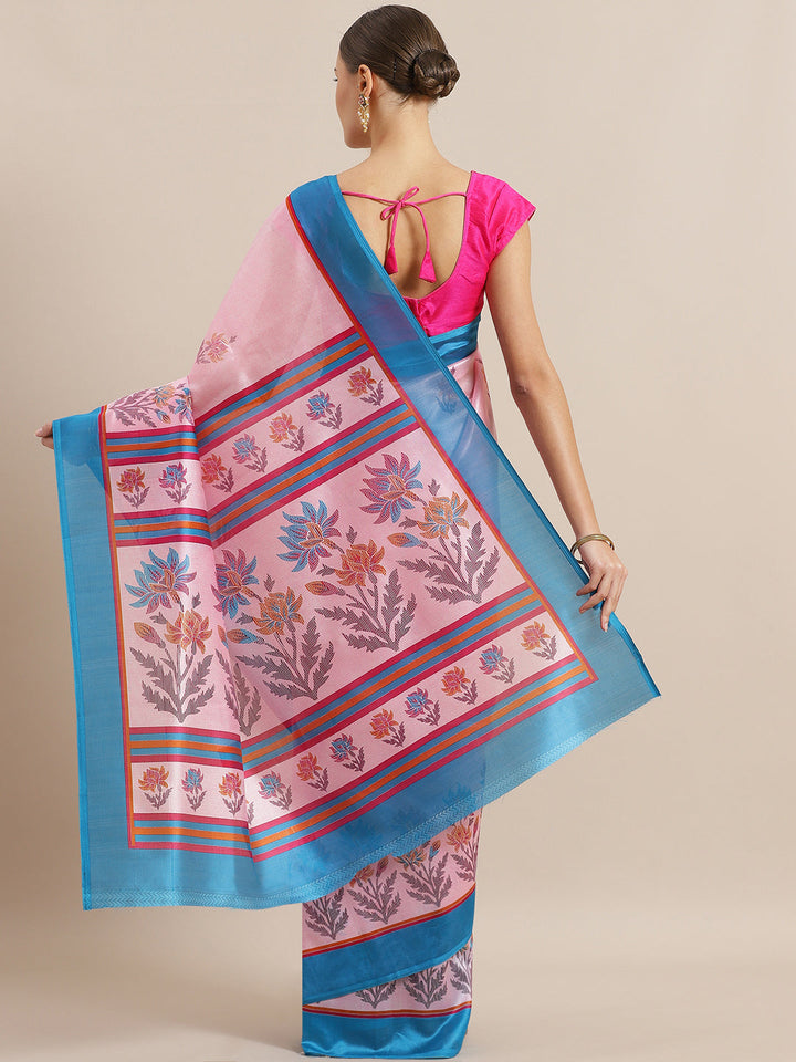 Bhagalpuri Silk Floral Print Saree