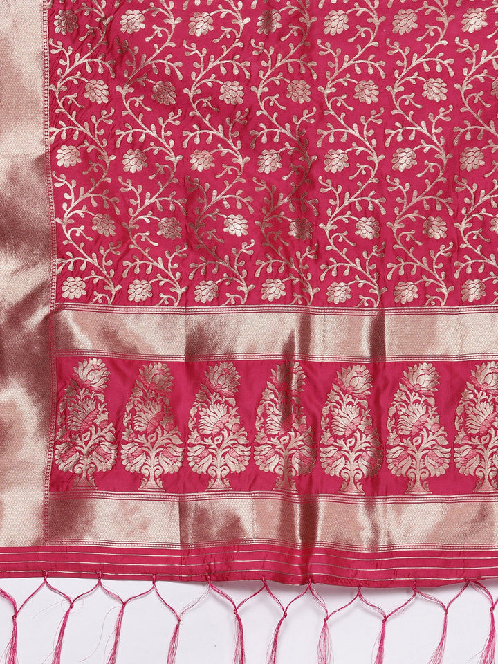 Banarasi Silk Lehenga Choli with Zari & Resham Weaving