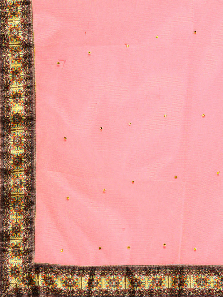 Semi-stitched Digital Print Lehenga Set