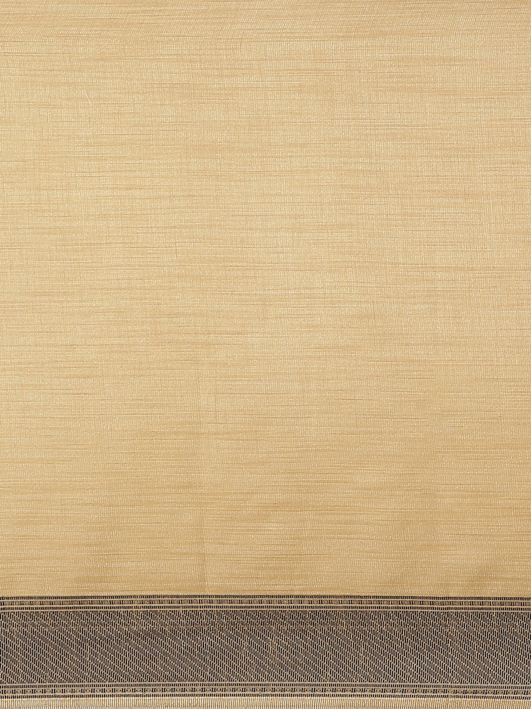 Jute Silk Resham Self embossed Saree with Kanjivaram Temple Pattern & Contrast Border