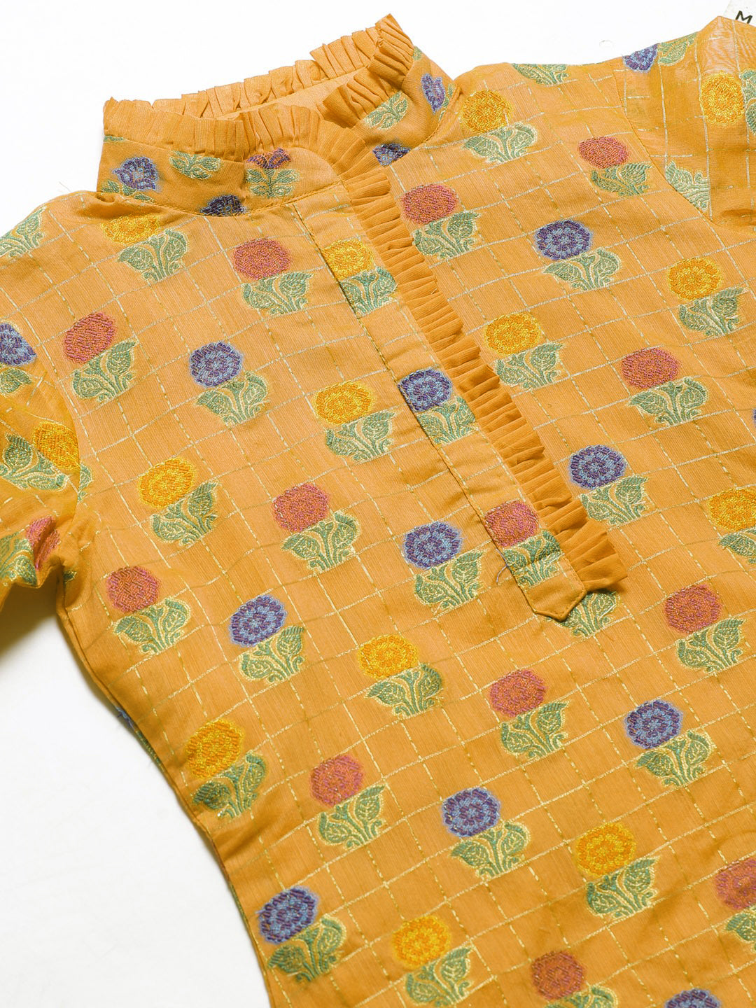Banarasi Kurta Set with Zari meenakari Floral weaving & dupatta