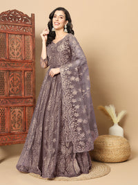 Bling Indo Western Lehenga with Front Slit Jacket, Dupatta