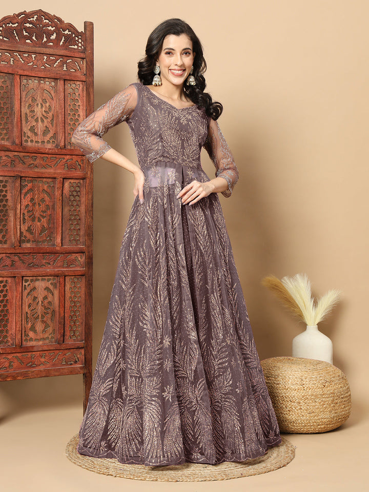 Bling Indo Western Lehenga with Front Slit Jacket, Dupatta