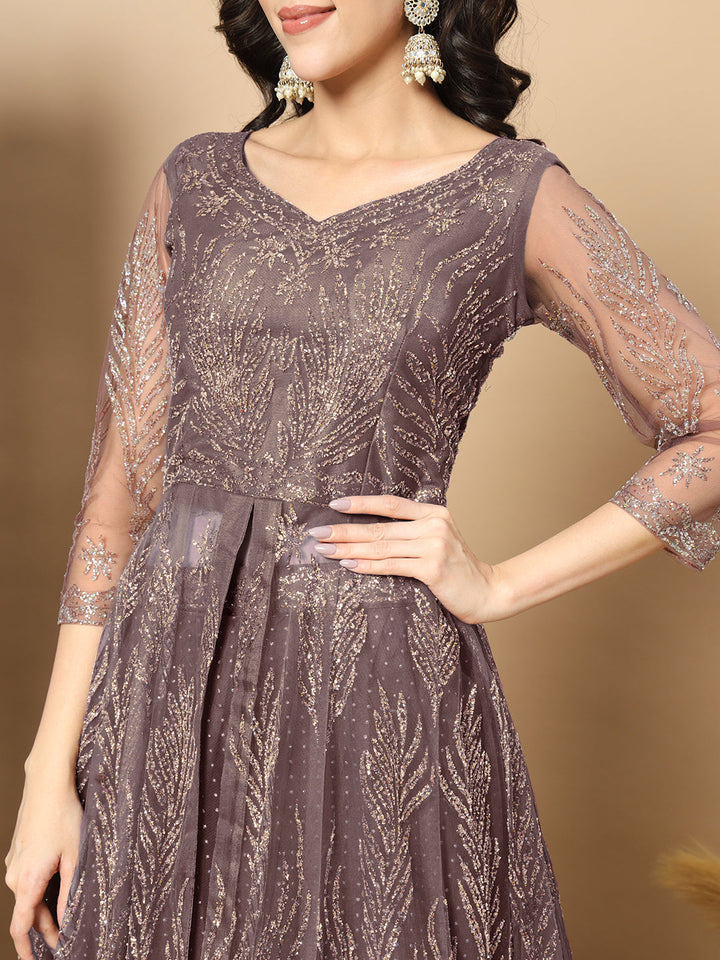 Bling Indo Western Lehenga with Front Slit Jacket, Dupatta