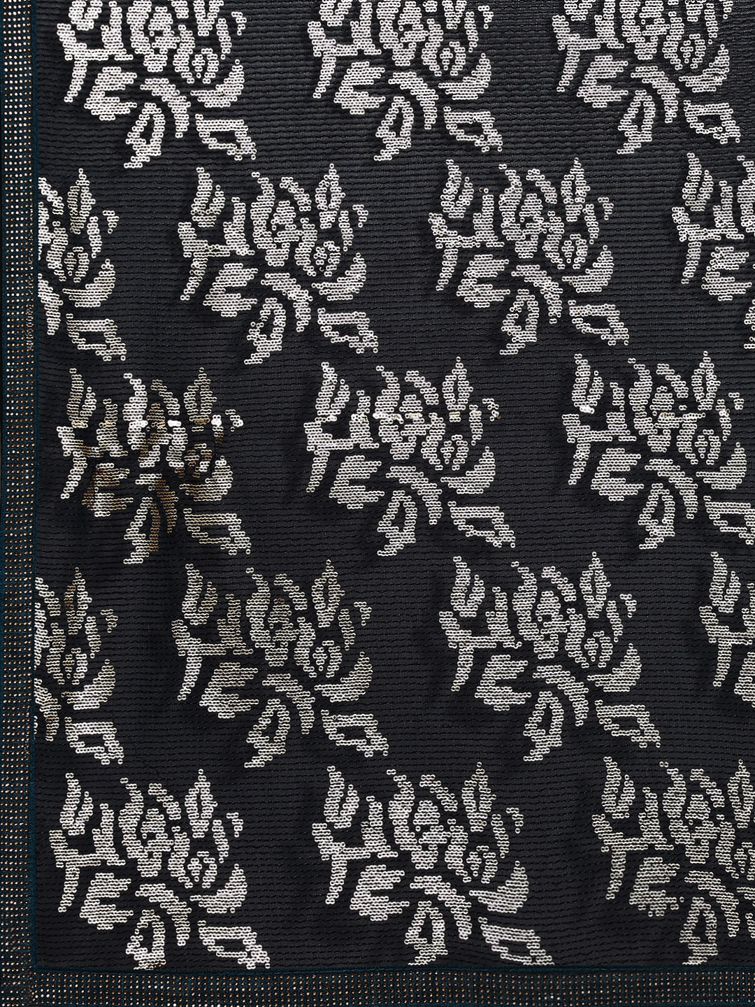 Navy Blue Bling Cocktail Sequin Embellished Georgette Saree