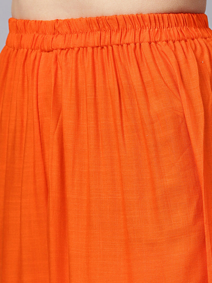 Layered Kurta Set with Mirror Embellishments and Tassles