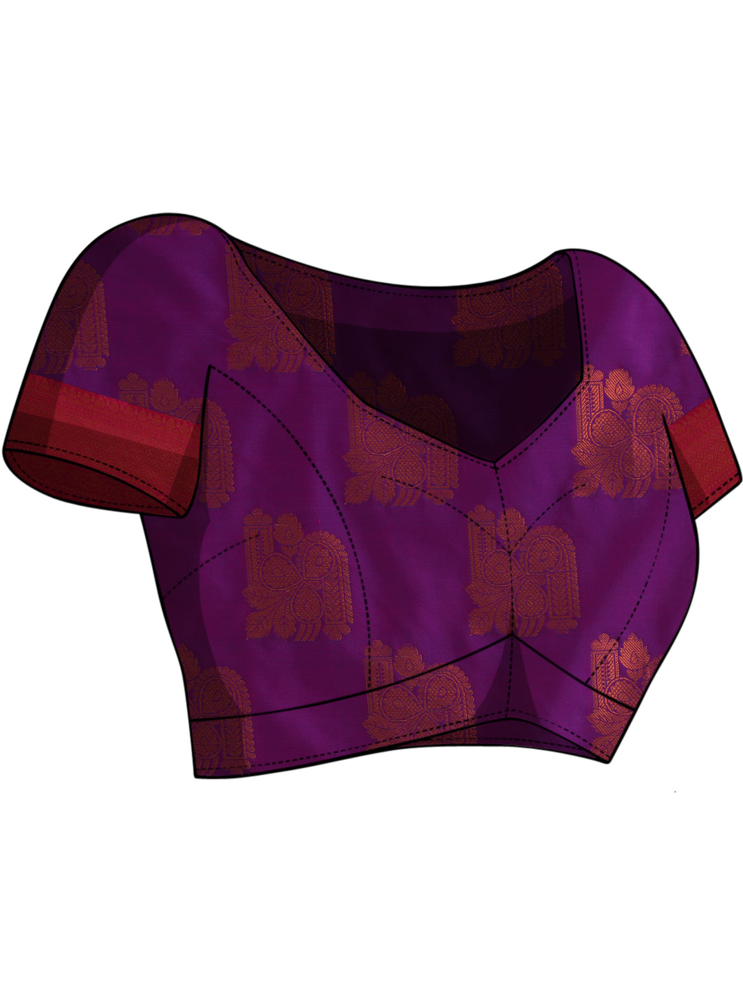 Traditional South Silk Saree with Mughal inspired Zari Woven Motifs