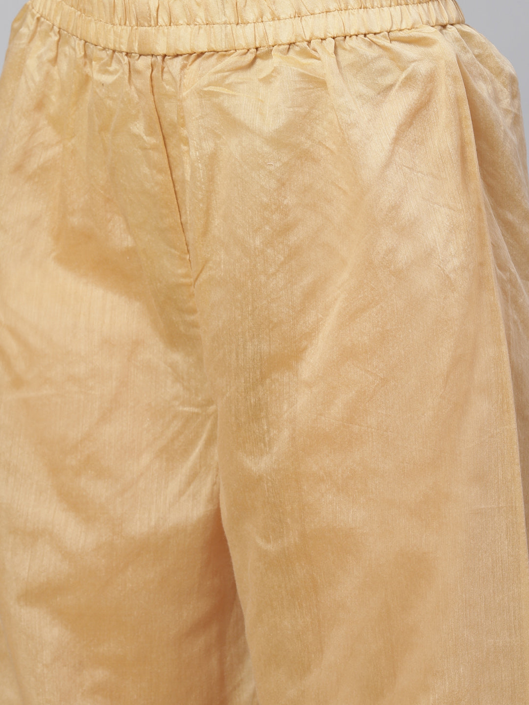 Chanderi Stitched Suit with  Resham Embroidery & Woven Banarasi Dupatta