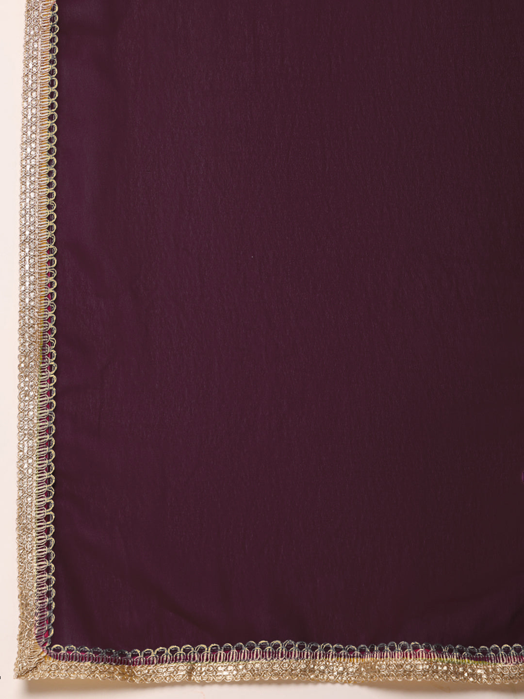 Multicolor Resham Embroidered Kurta Set with Harem Pants and Tasseled Curved Hemline