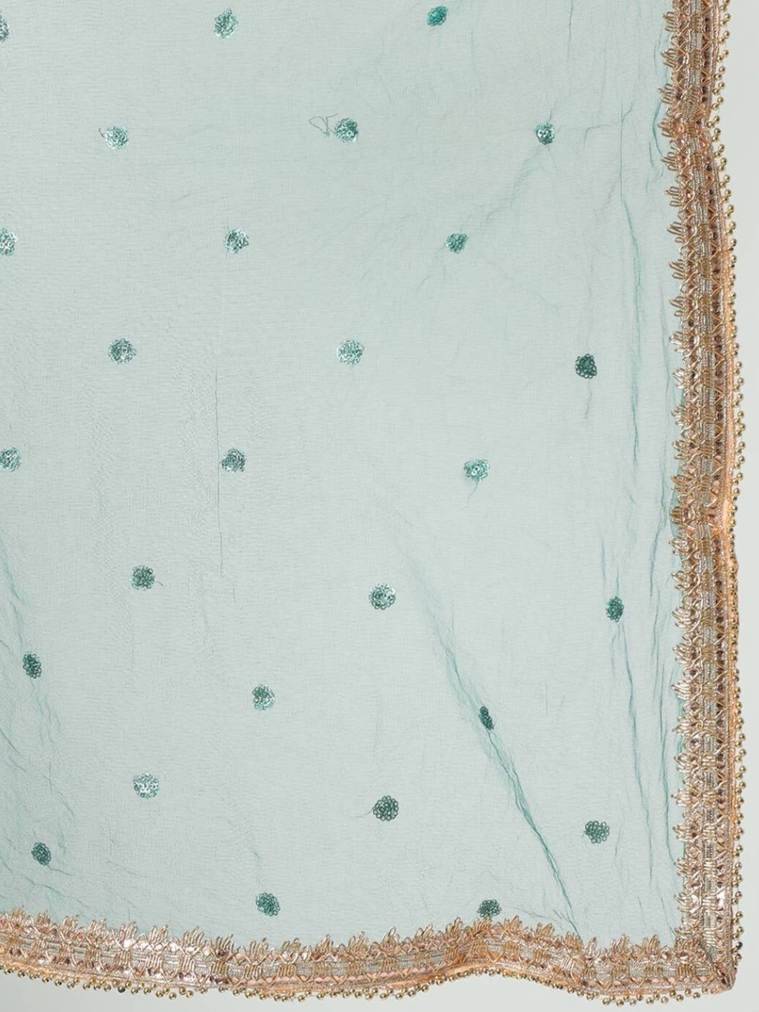 Festive Lehenga Set with Gold Zari Weaving, Ari Kundan Embroidery