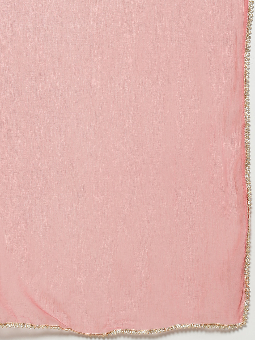 Made to Measure Baby Pink Gota-Patti & Resham Embroidery Kurta, Unstitched Sharara Set with Chiffon Dupatta