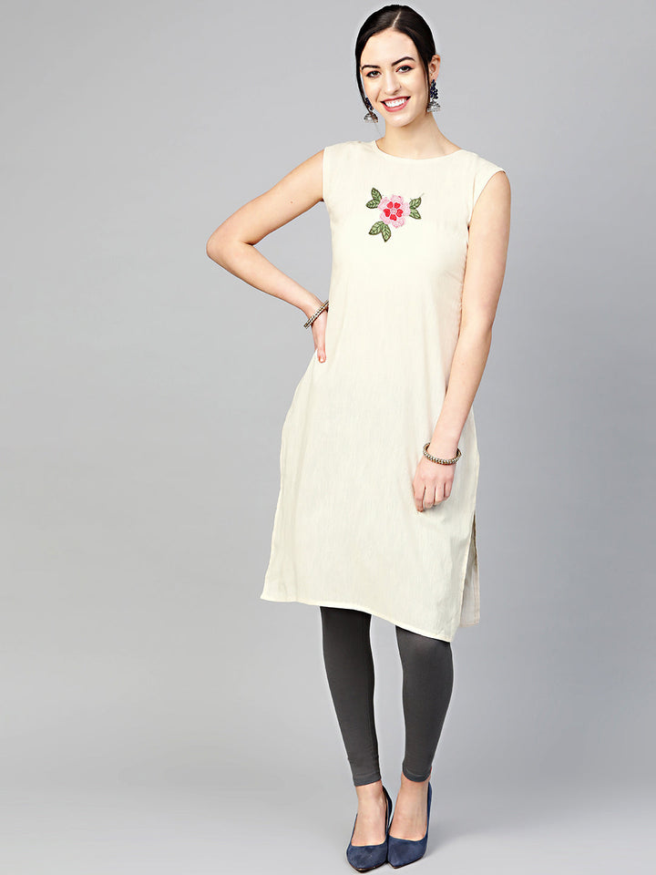 Printed Jacket Style Kurta Dress with Embroidered Inner