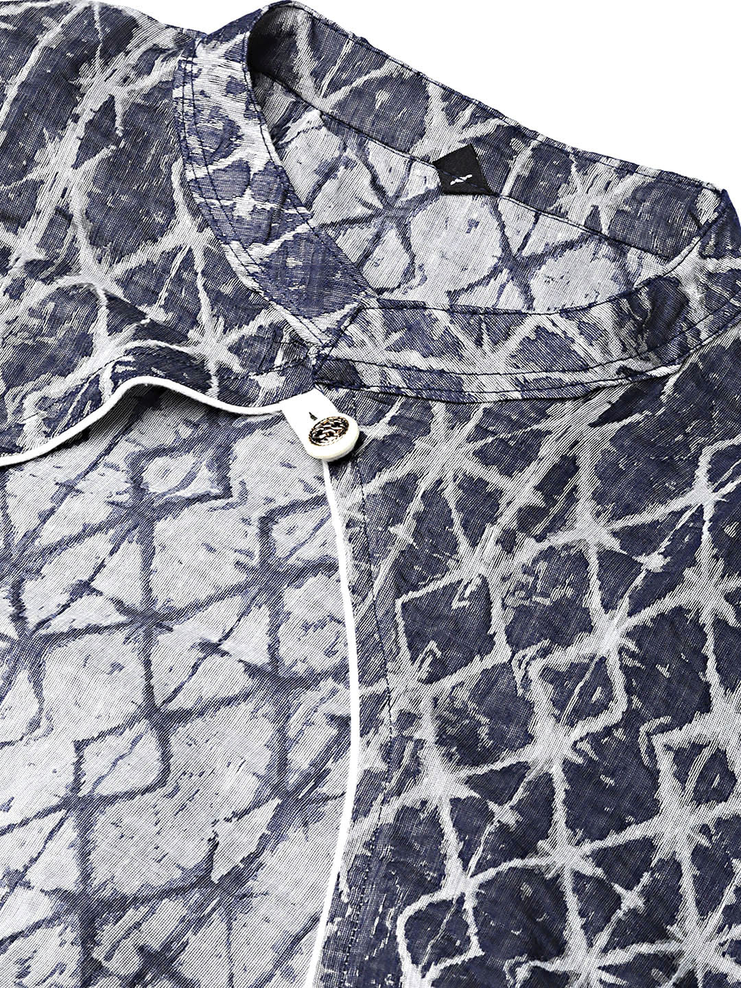 Printed Jacket Style Kurta Dress with Embroidered Inner