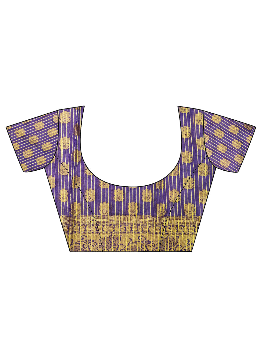 Purple & Gold Coloured Banarasi Art Silk Saree