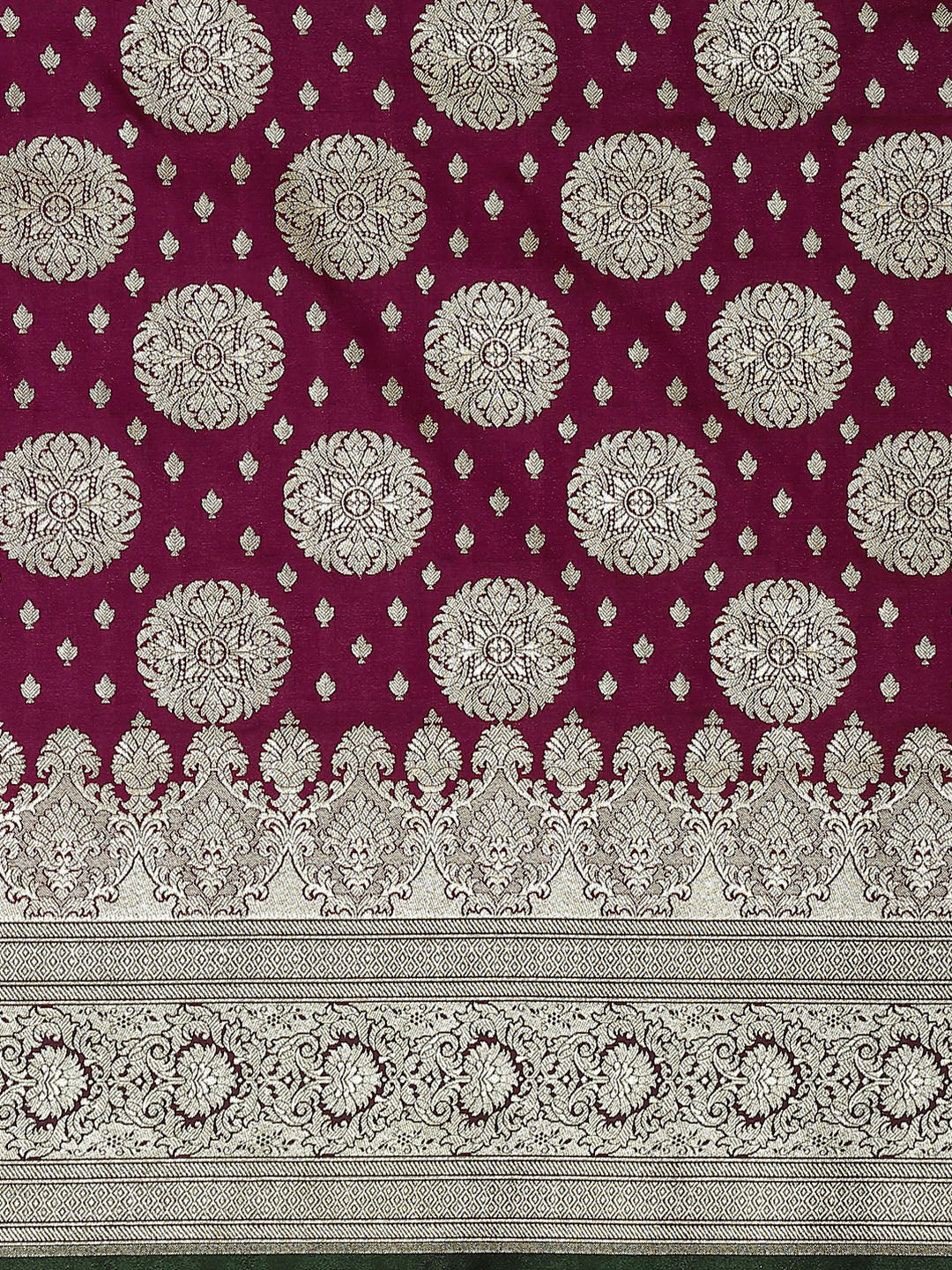 Purple Kanjeevaram Wedding Silk Saree With Traditional Zari Motifs