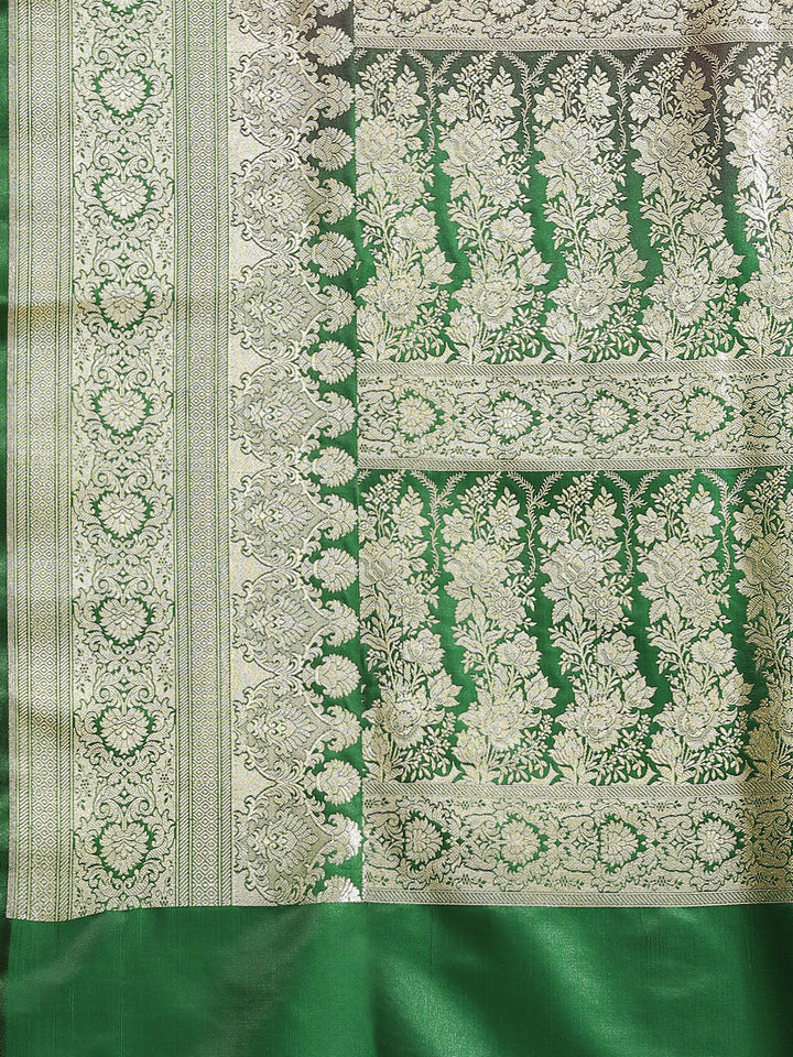 Purple Kanjeevaram Wedding Silk Saree With Traditional Zari Motifs