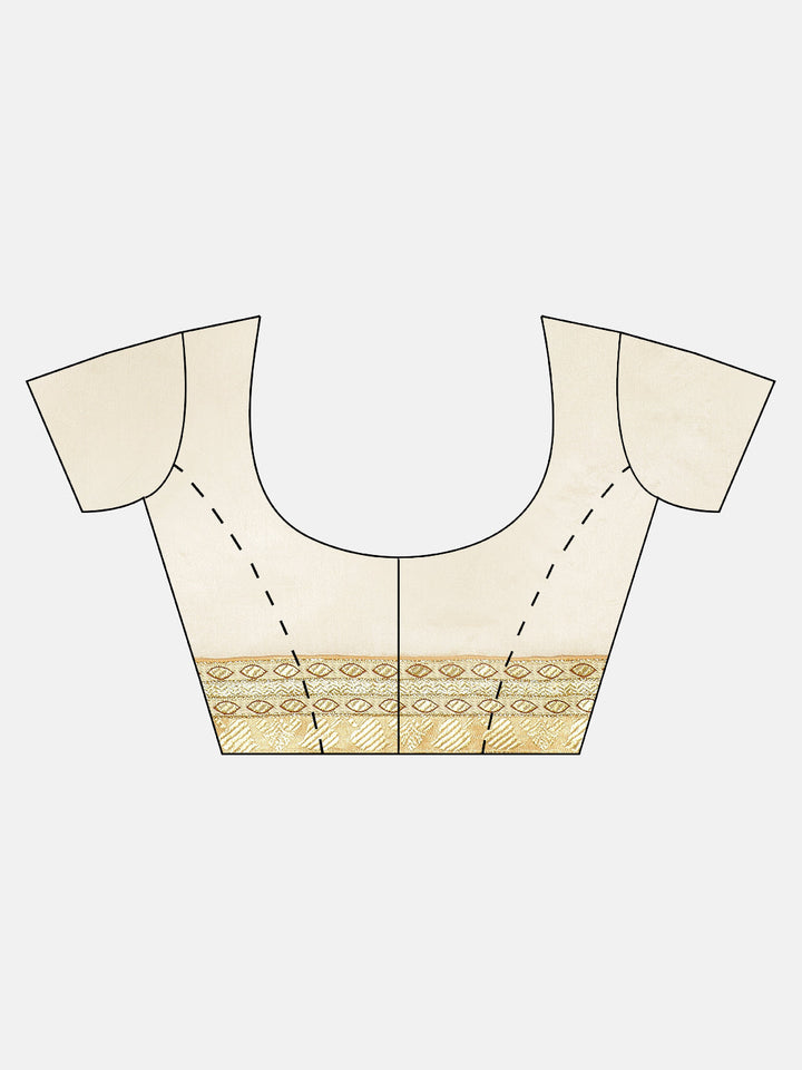 Chanderi Half and Half Embroidered saree