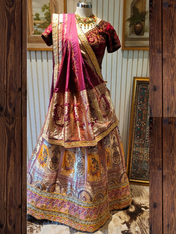 Regal Embroidered Tapestry-Inspired Lehenga