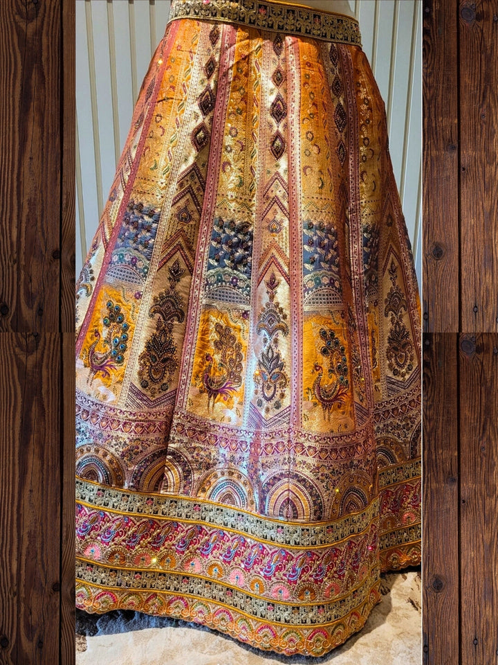 Regal Embroidered Tapestry-Inspired Lehenga