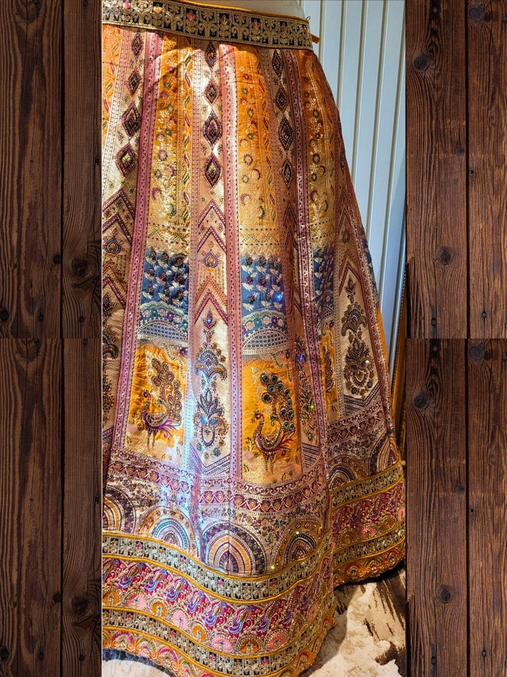 Regal Embroidered Tapestry-Inspired Lehenga