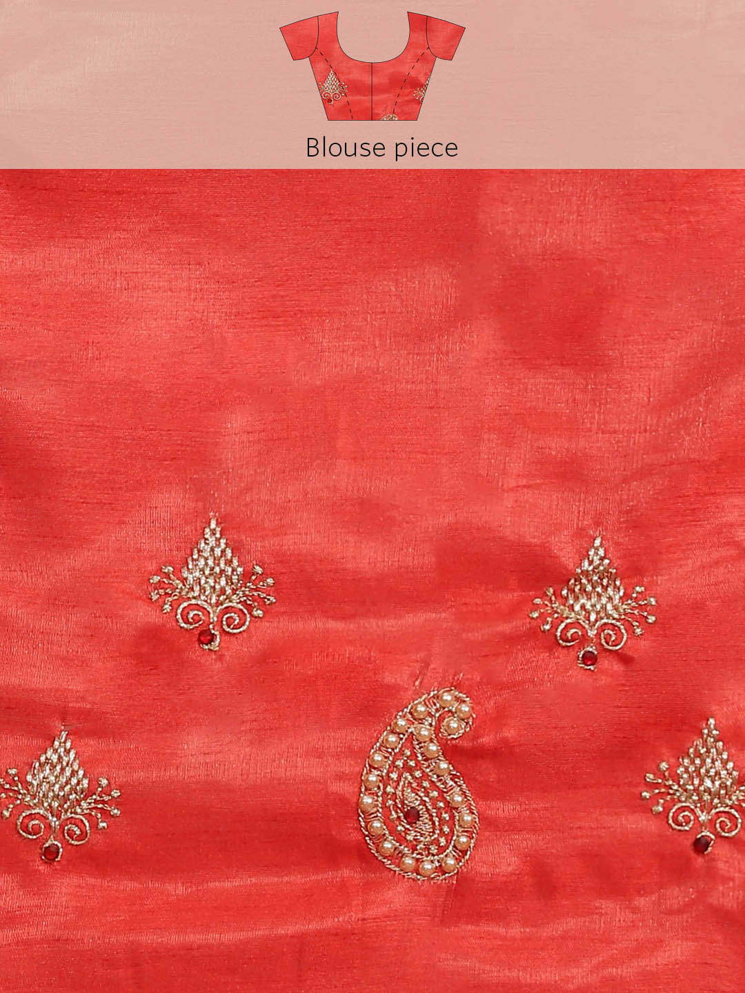 Bandhej Chiffon Saree with Zari Embroidered & Crystal Embellishments