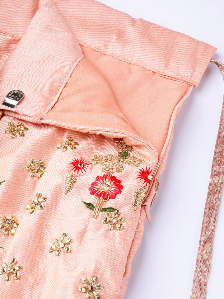 Pastel Kalidar Lehenga with Floral Kasab and Reham embroidery