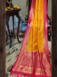 Royal Golden-Yellow Kanjeevaram Saree