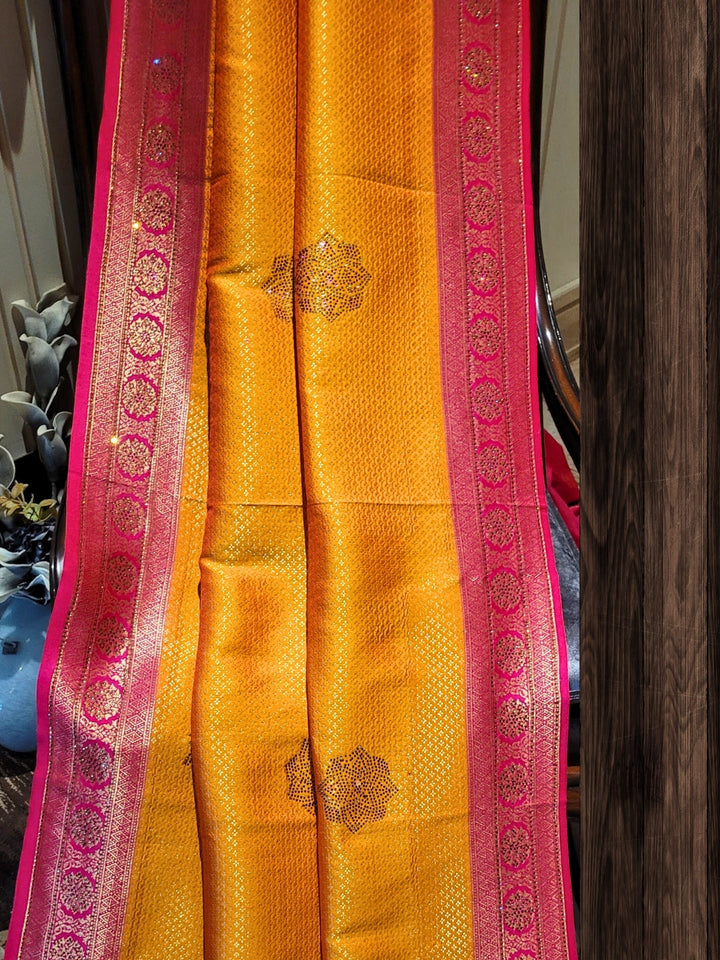 Royal Golden-Yellow Kanjeevaram Saree