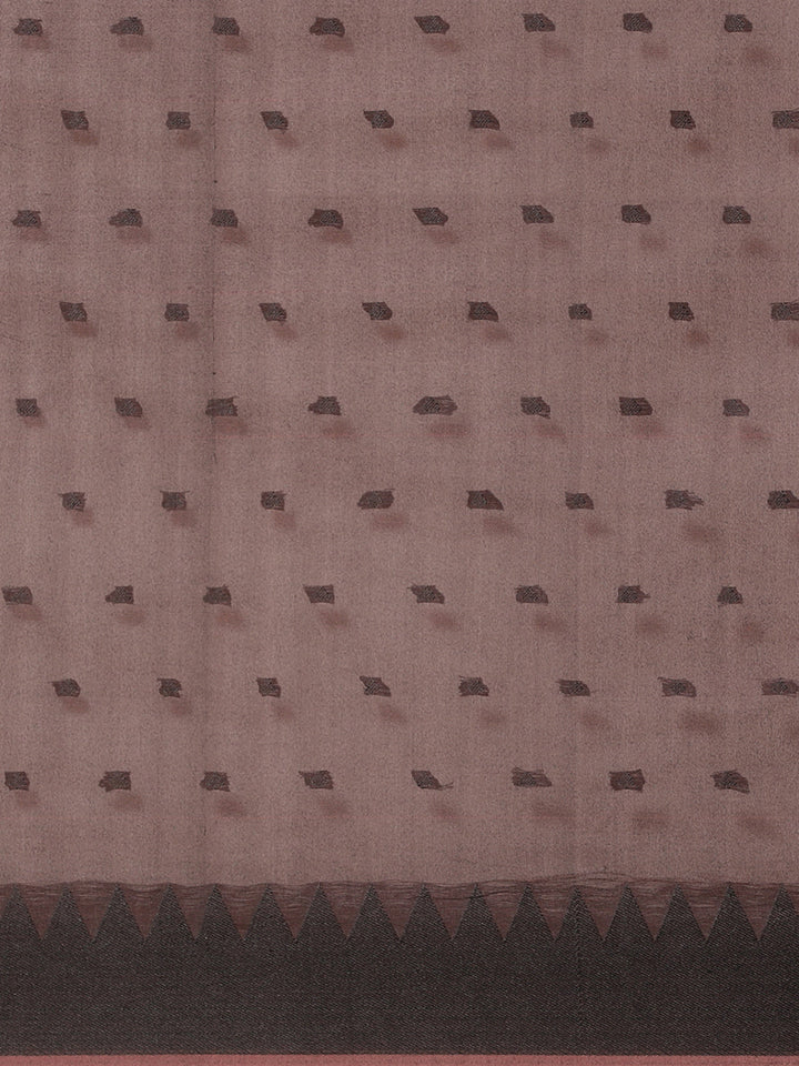 Handloom Chanderi Saree with Temple Style Copper Resham Weaving